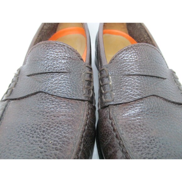Cole Haan Grand o's Maine Pinch Mens Brown Pebbled Leather Penny Loafers US 9.5 - Picture 6 of 16